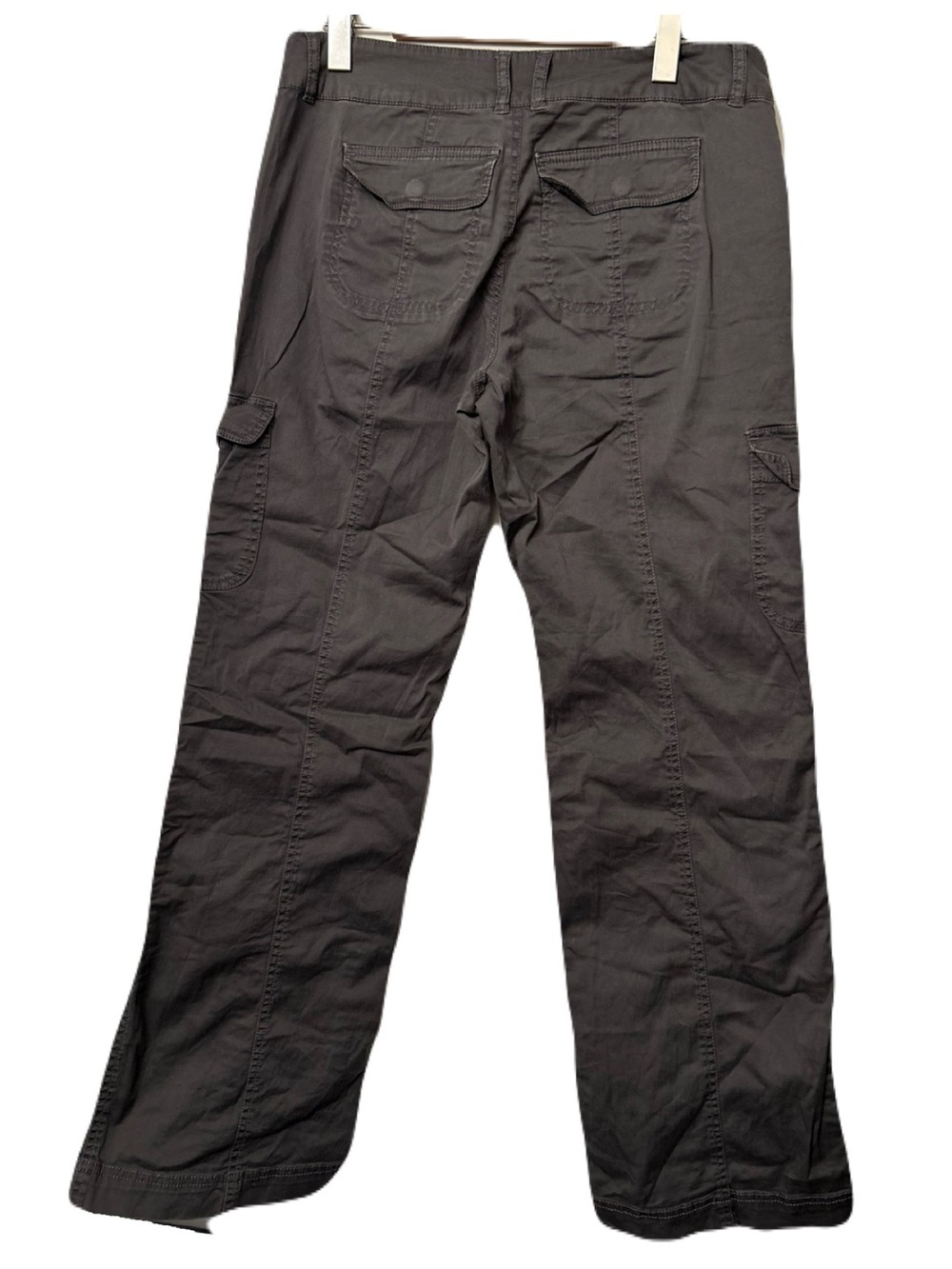 RICKIS Revolution Grey Wide Leg Cargo Stretch Utility Pants Sz 6 Pockets Y2K - Picture 11 of 16